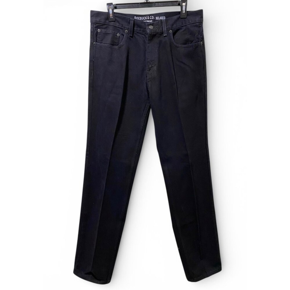 Roebuck & Co Relaxed Black Jeans Men’s 32x34 Straight Leg Cotton